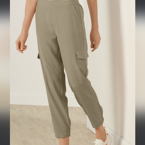 Soft Surroundings sage green lively cargo  jogger ankle SZ 2X - Picture 12 of 12